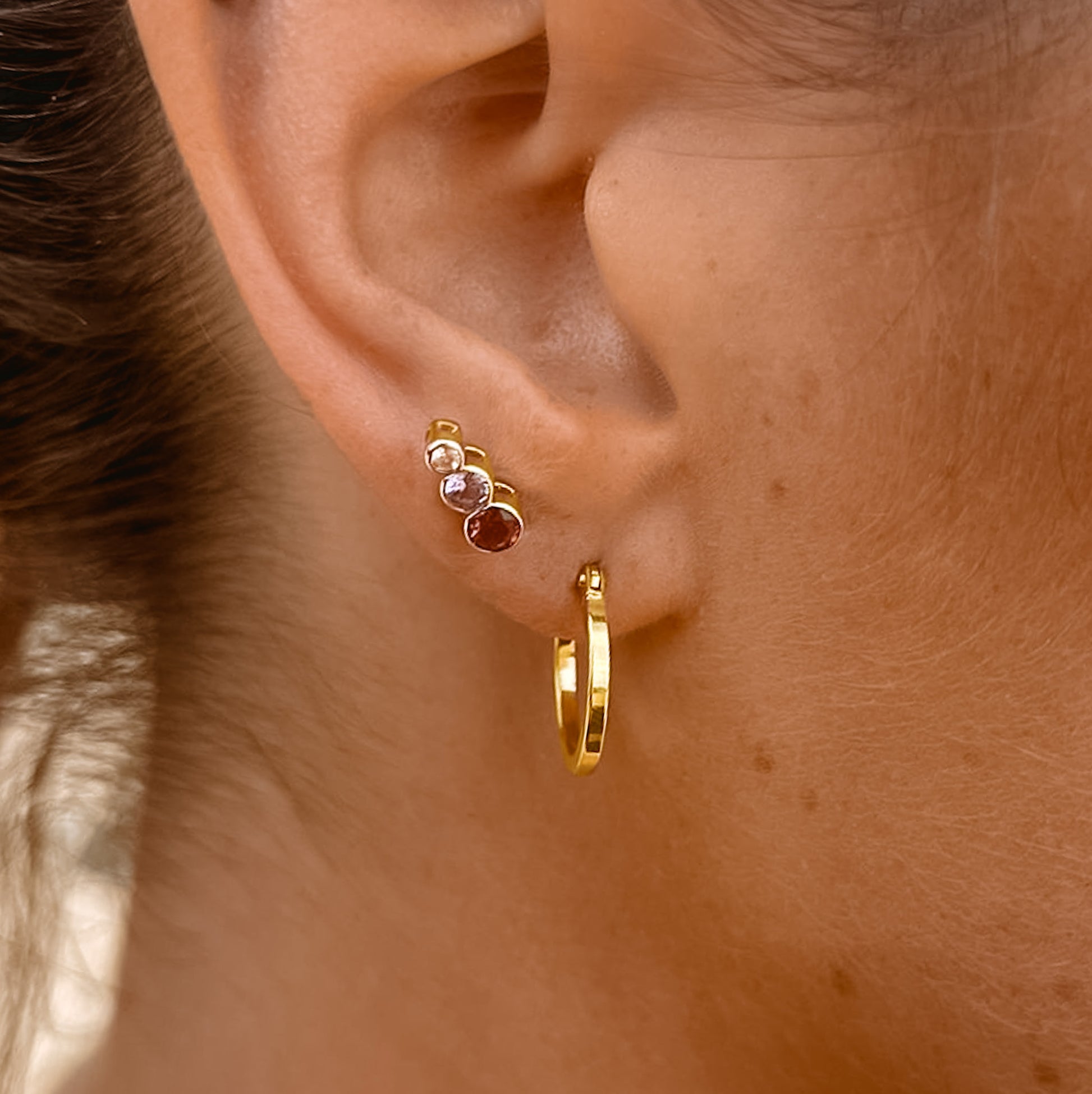 Stella Symmetry Studs in Gold