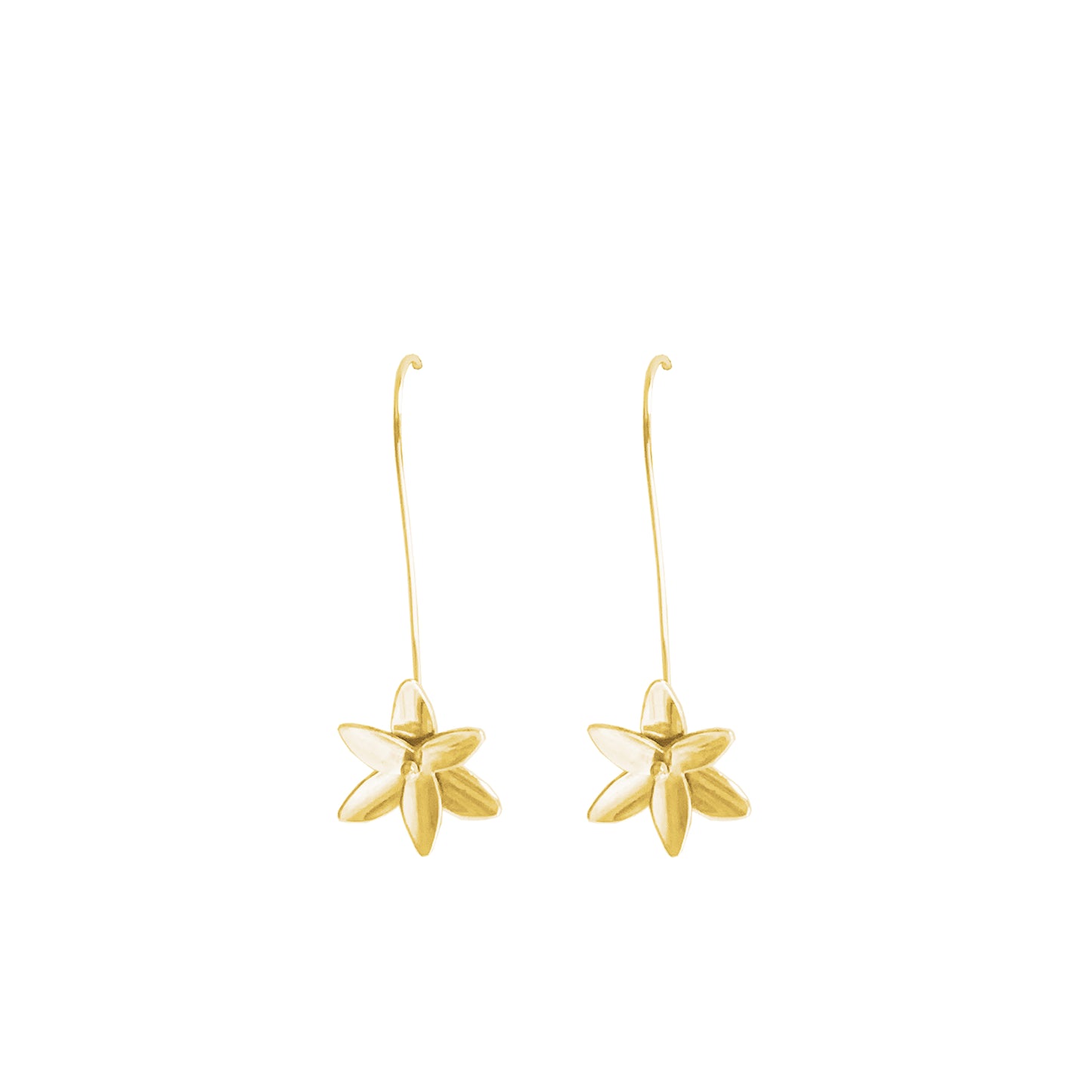 Floral Bloom Drop Earrings in gold