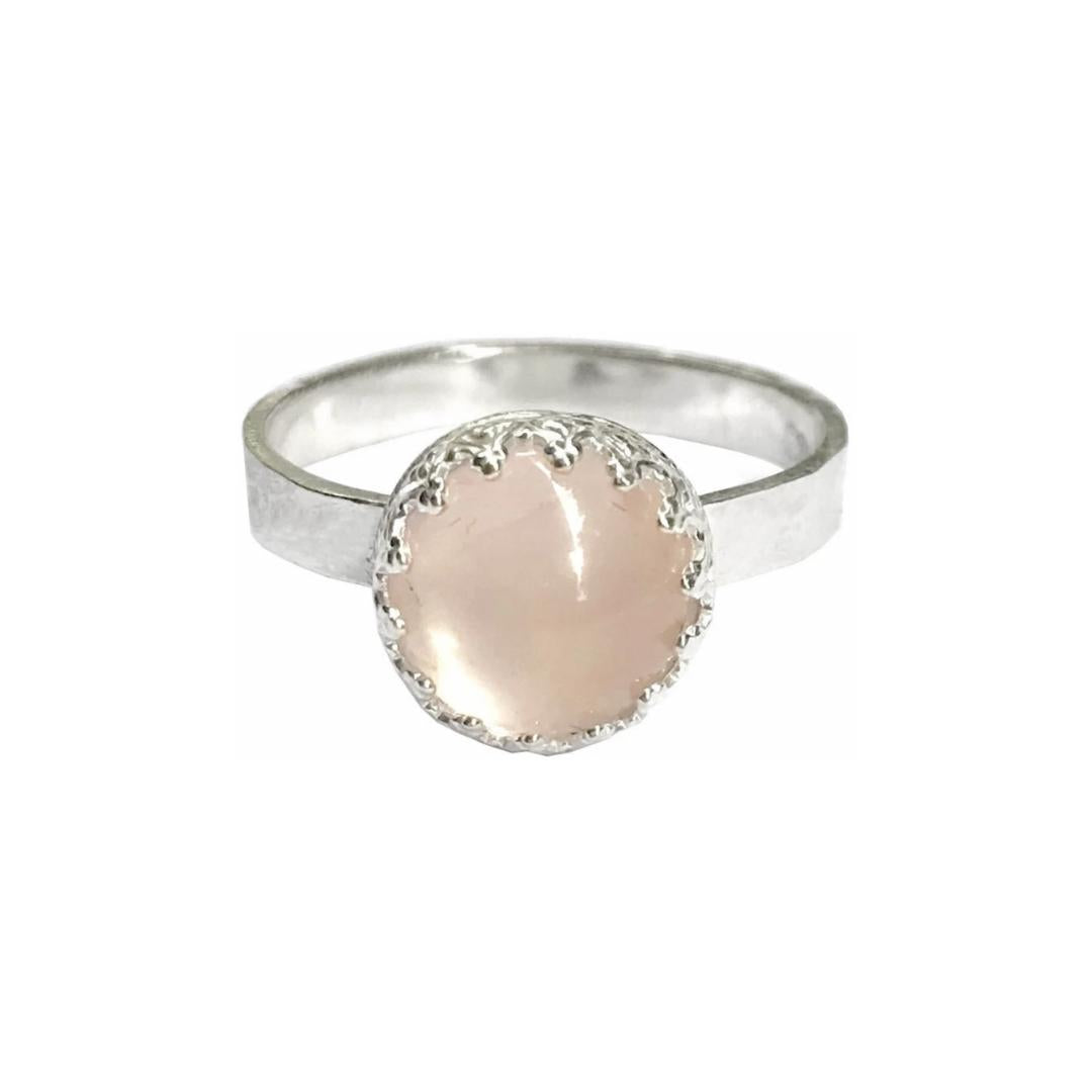 Rose Quartz Crown Ring